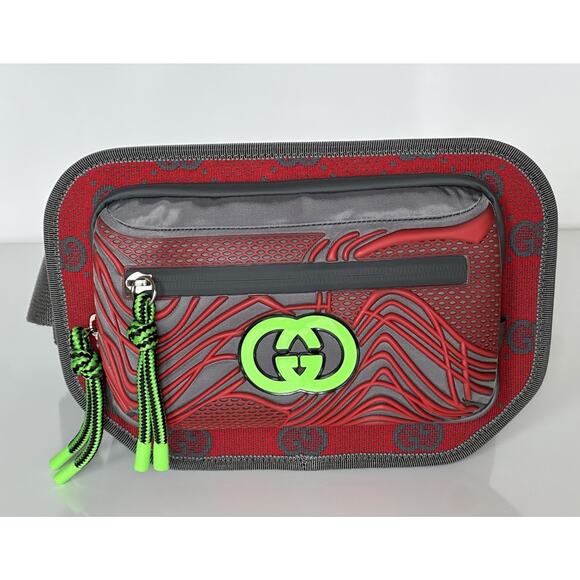 Gucci GG Logo Nylon Belt Bag Multicolor 752102 Size 110 (44) Italy New - Picture 2 of 14